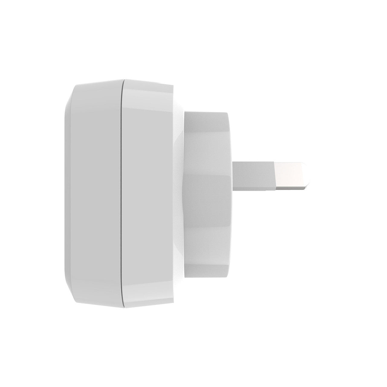 Laser Dual USB AC Charger 2.4A with 3-in-1 Cable White - Image 2