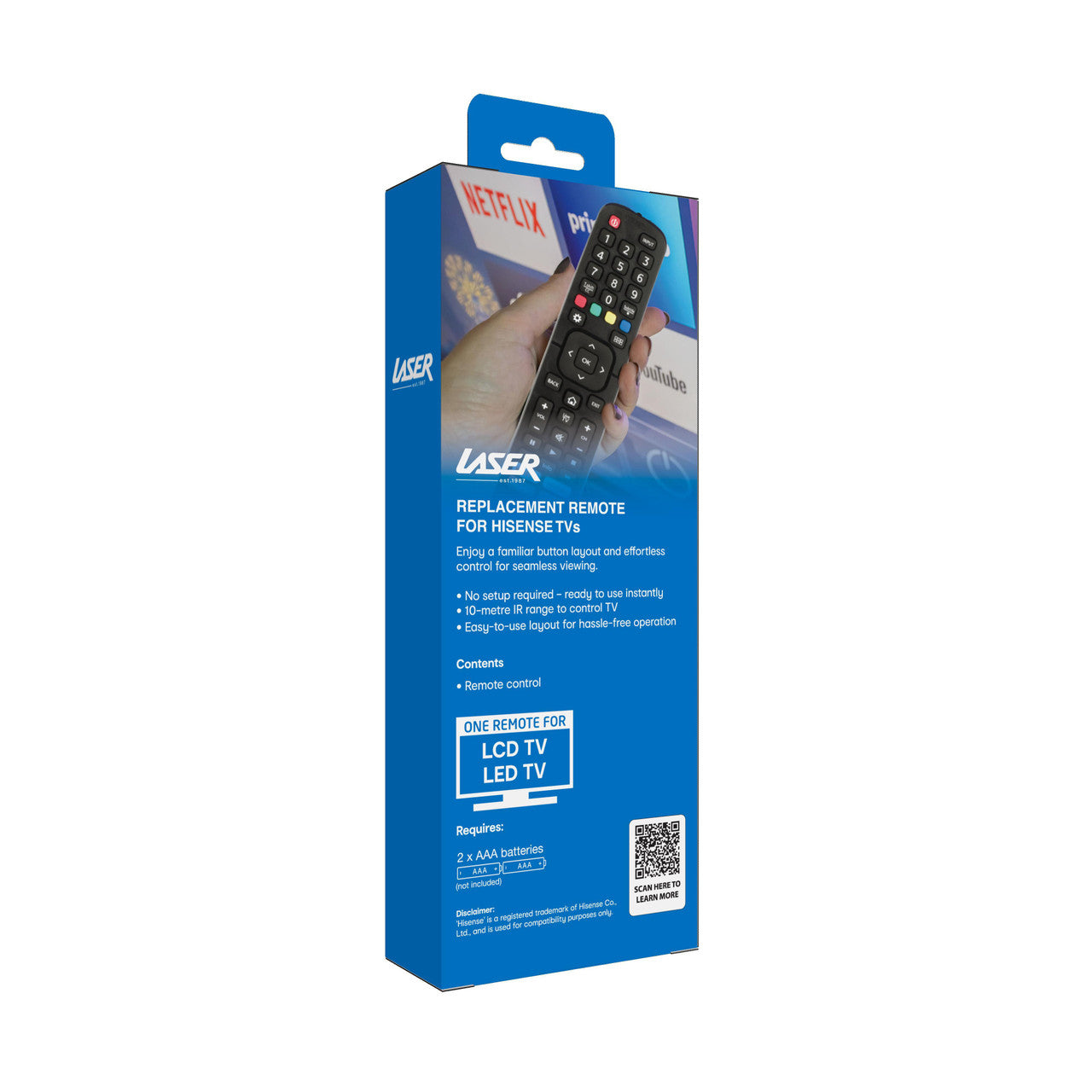 Laser Remote Control for Hisense TV Black - Image 9