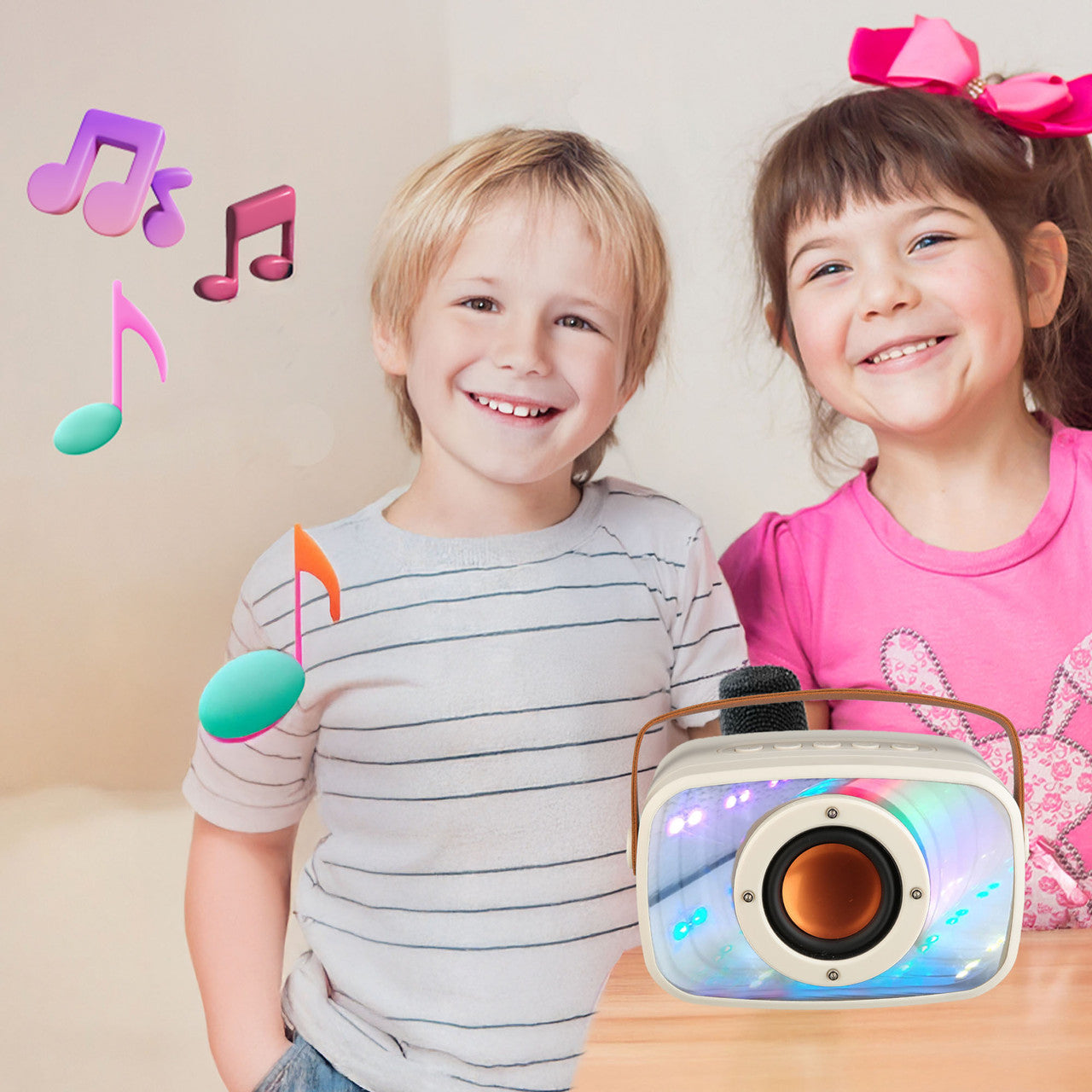 Laser Infinity Karaoke Speaker with Wireless Mic - Image 4