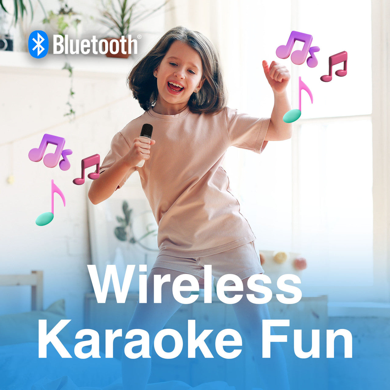 Laser Infinity Karaoke Speaker with Wireless Mic - Image 5