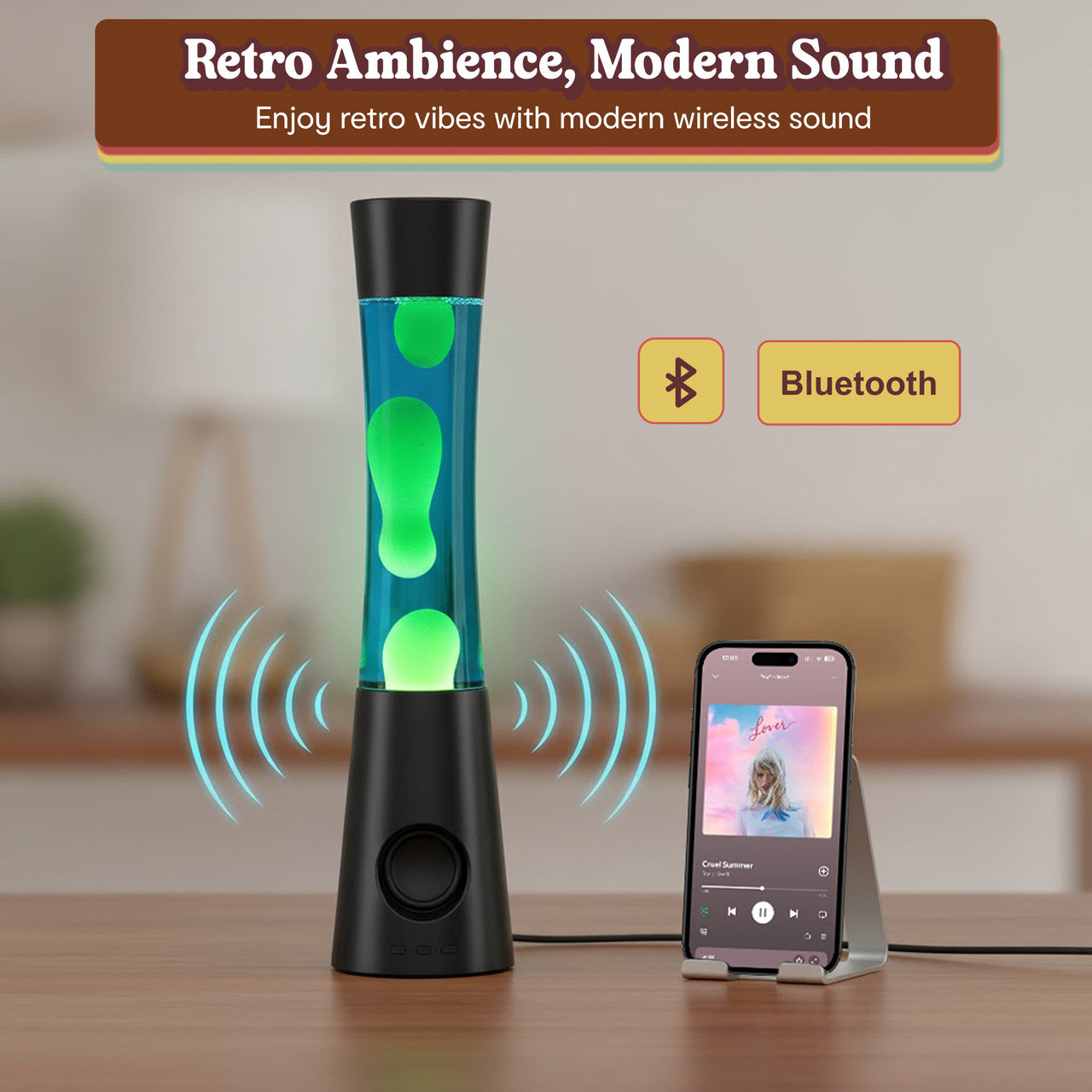 Laser Retro Lava Lamp with Bluetooth Speaker - Image 4