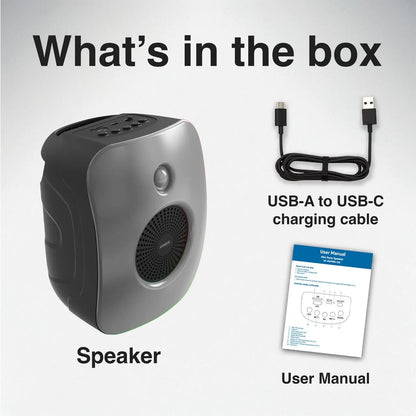 Laser RGB Mini Party Speaker Black - Image 8