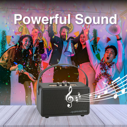 SoundTec Retro Bluetooth Boombox Black - Image 6