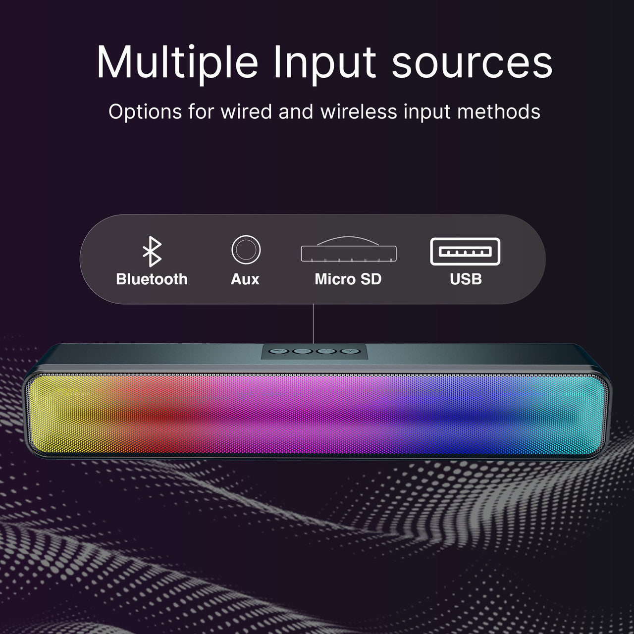 Laser RGB Bluetooth Gaming Soundbar Black - Image 2