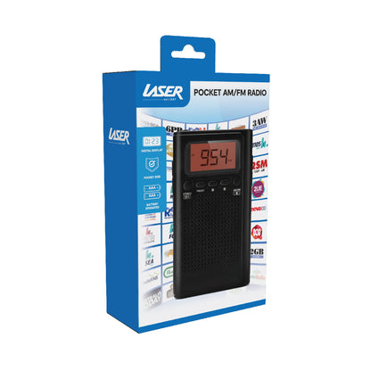Laser AM FM Pocket Radio with LCD and Speaker - Image 6