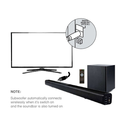 Laser Optical Soundbar with Wireless Sub-woofer - Image 7