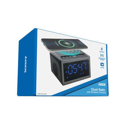 Laser Alarm Clock with Wireless Charging & Bluetooth - Image 9