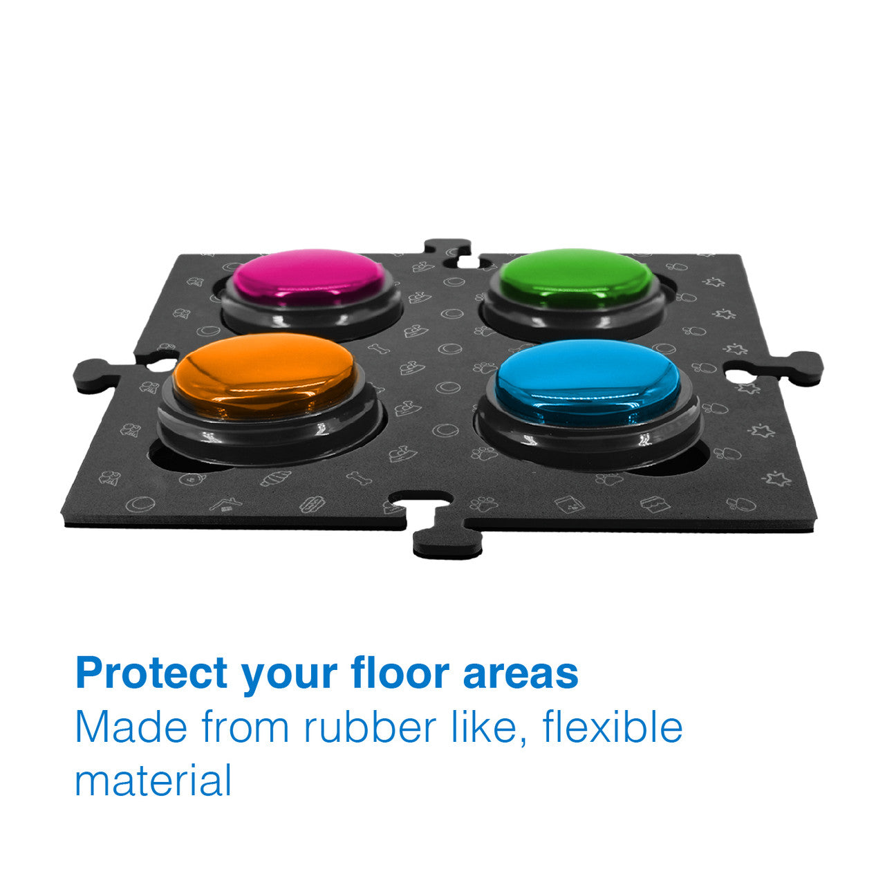 Tech4Pets Black Mat 2-Pack for Talking Buttons & Floor - Image 5