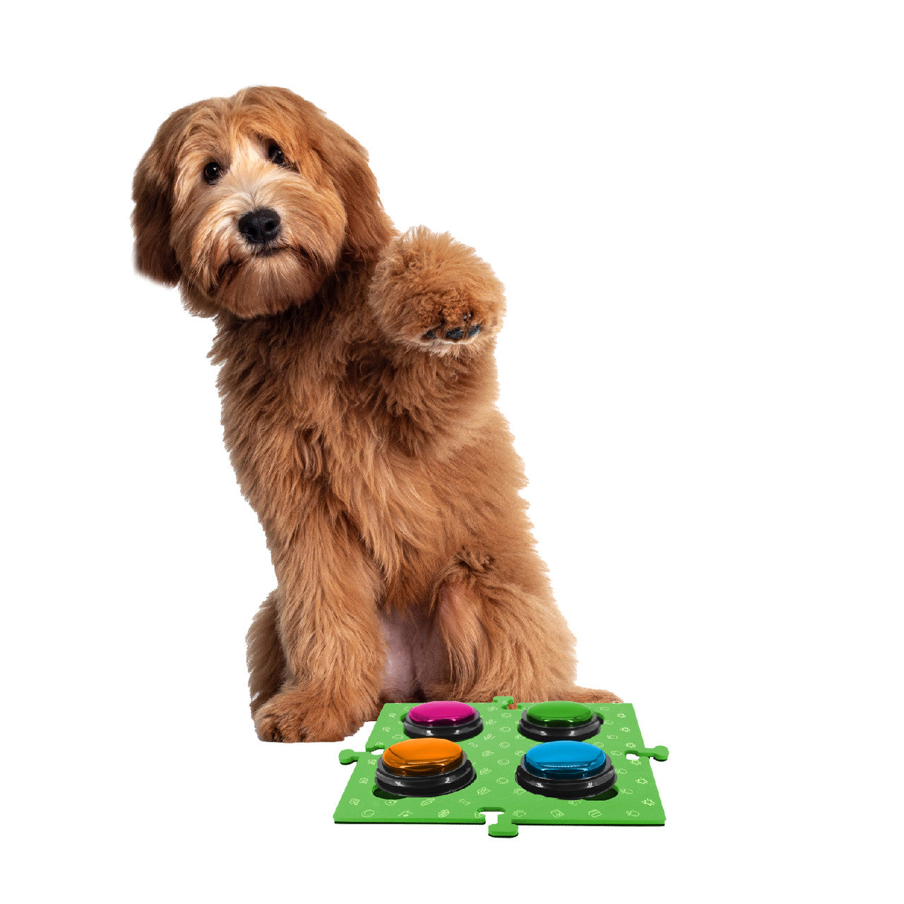 Tech4Pets Green Mat 2-Pack for Talking Buttons & Floor - Image 2