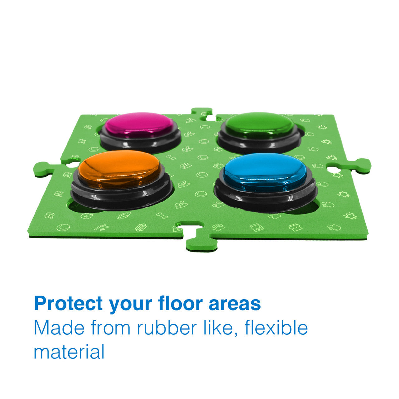 Tech4Pets Green Mat 2-Pack for Talking Buttons & Floor - Image 4