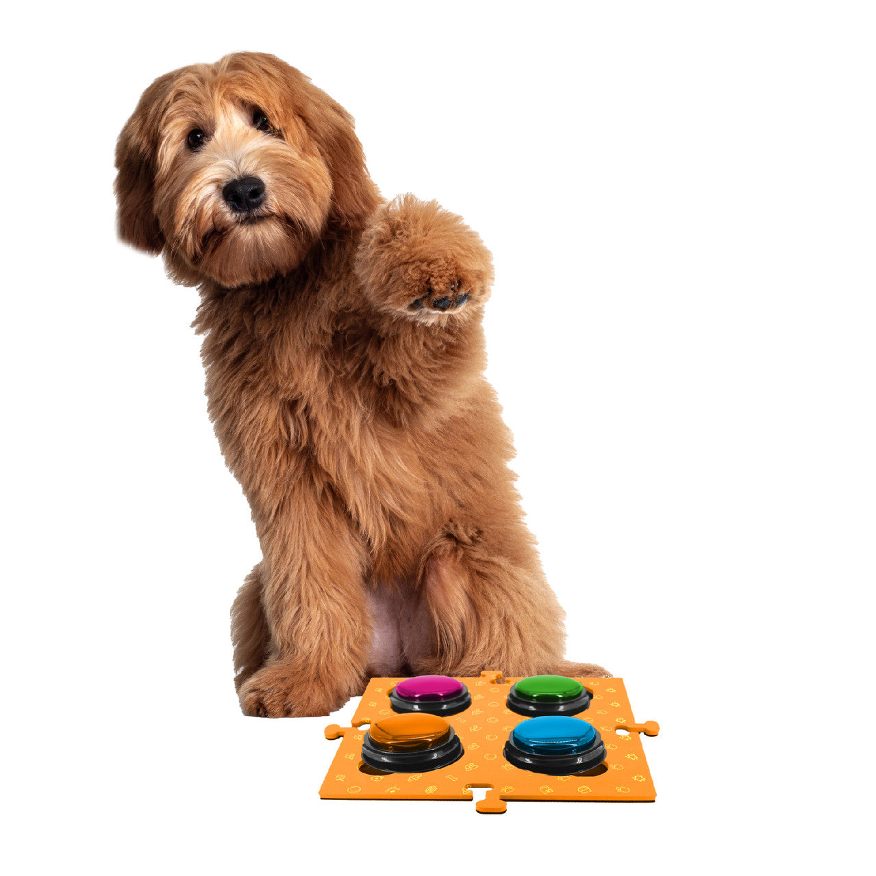 Tech4Pets Orange Mat 2-Pack for Talking Buttons & Floor - Image 3