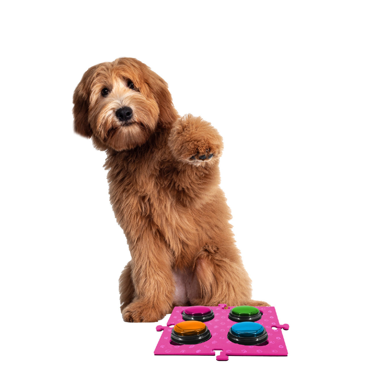 Tech4Pets Pink Mat 2-Pack for Talking Buttons & Floor - Image 2