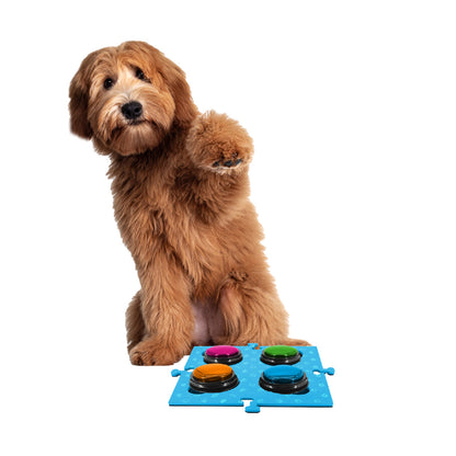 Tech4Pets Blue Mat 2-Pack for Talking Buttons & Floor - Image 2