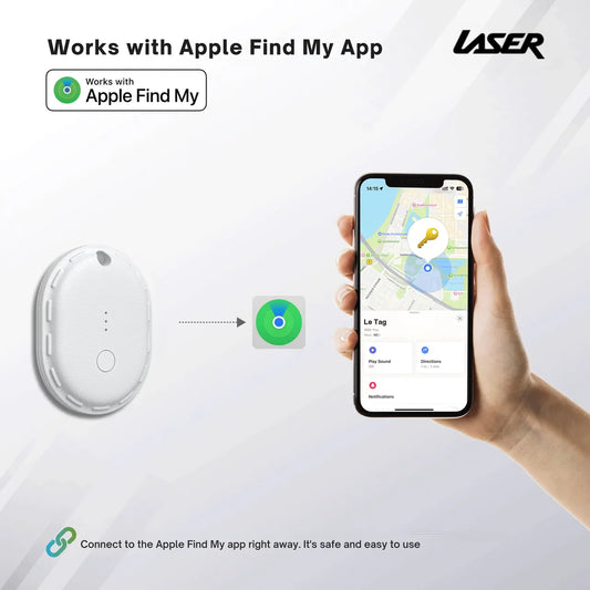 Laser Mini Smart Tag with Apple Find My Tracking White - Image 6