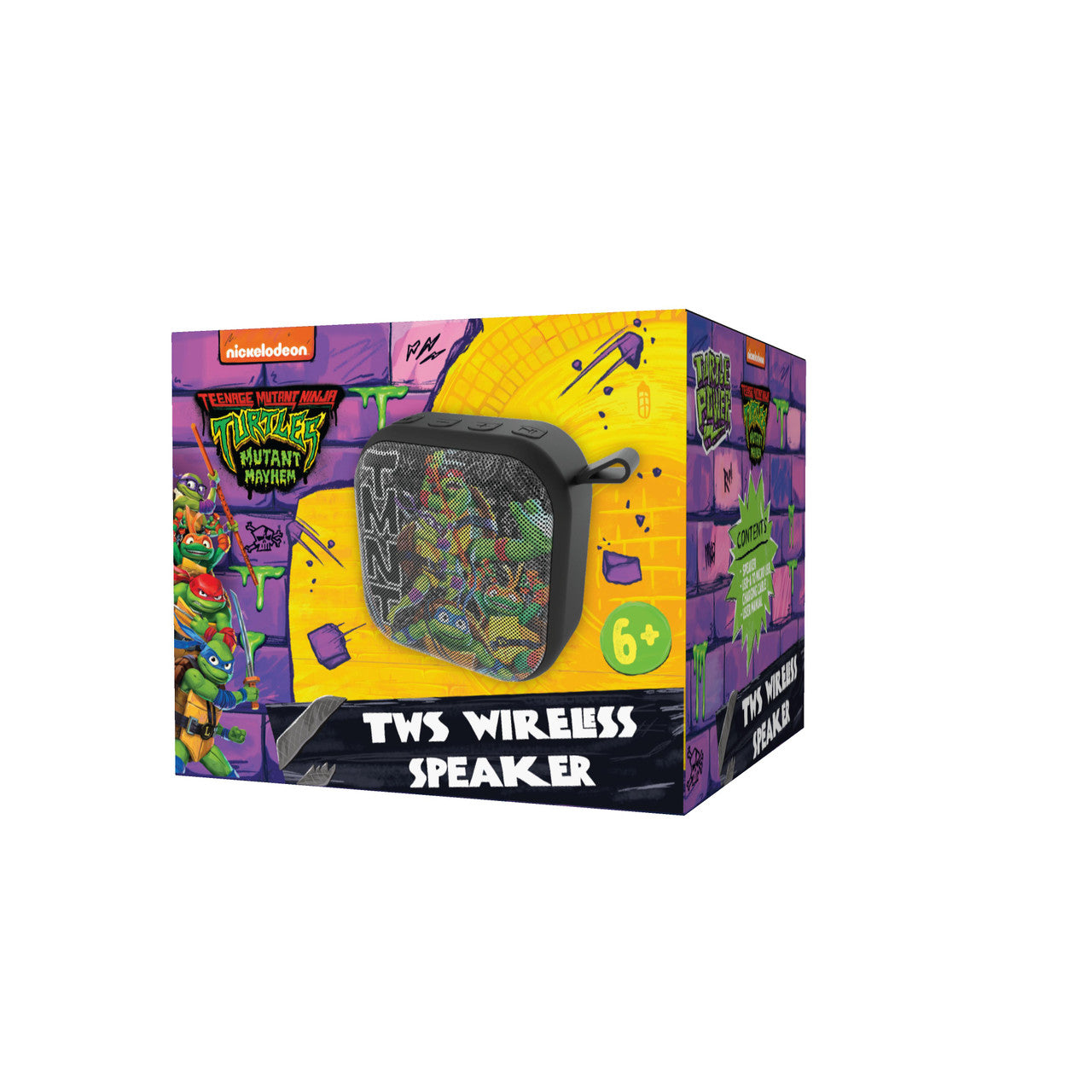 TMNT 3W Portable Bluetooth Speaker Black - Image 6