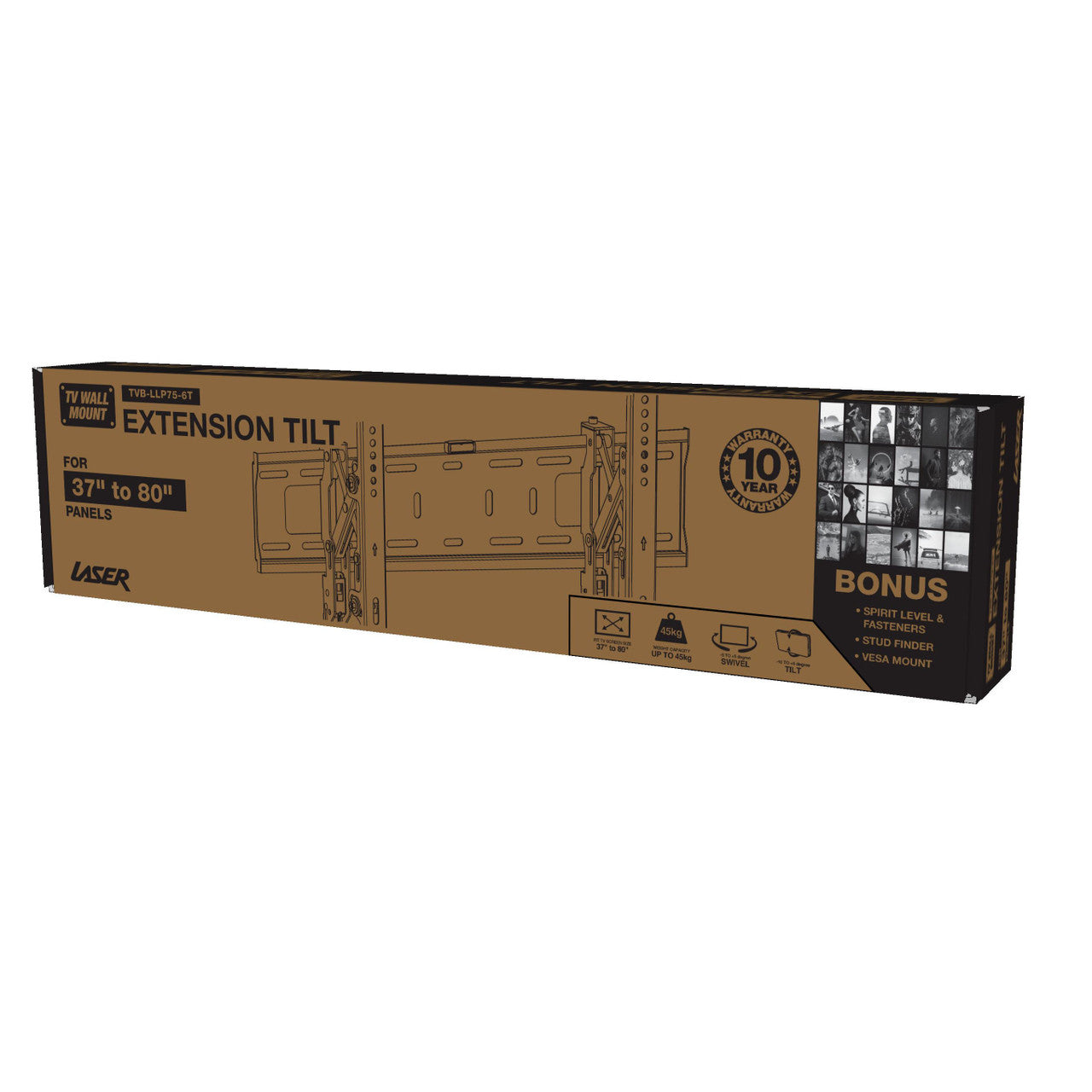 Laser TV Wall Mount with Extension Tilt for 37 inches - 80 inches Panels - Image 8