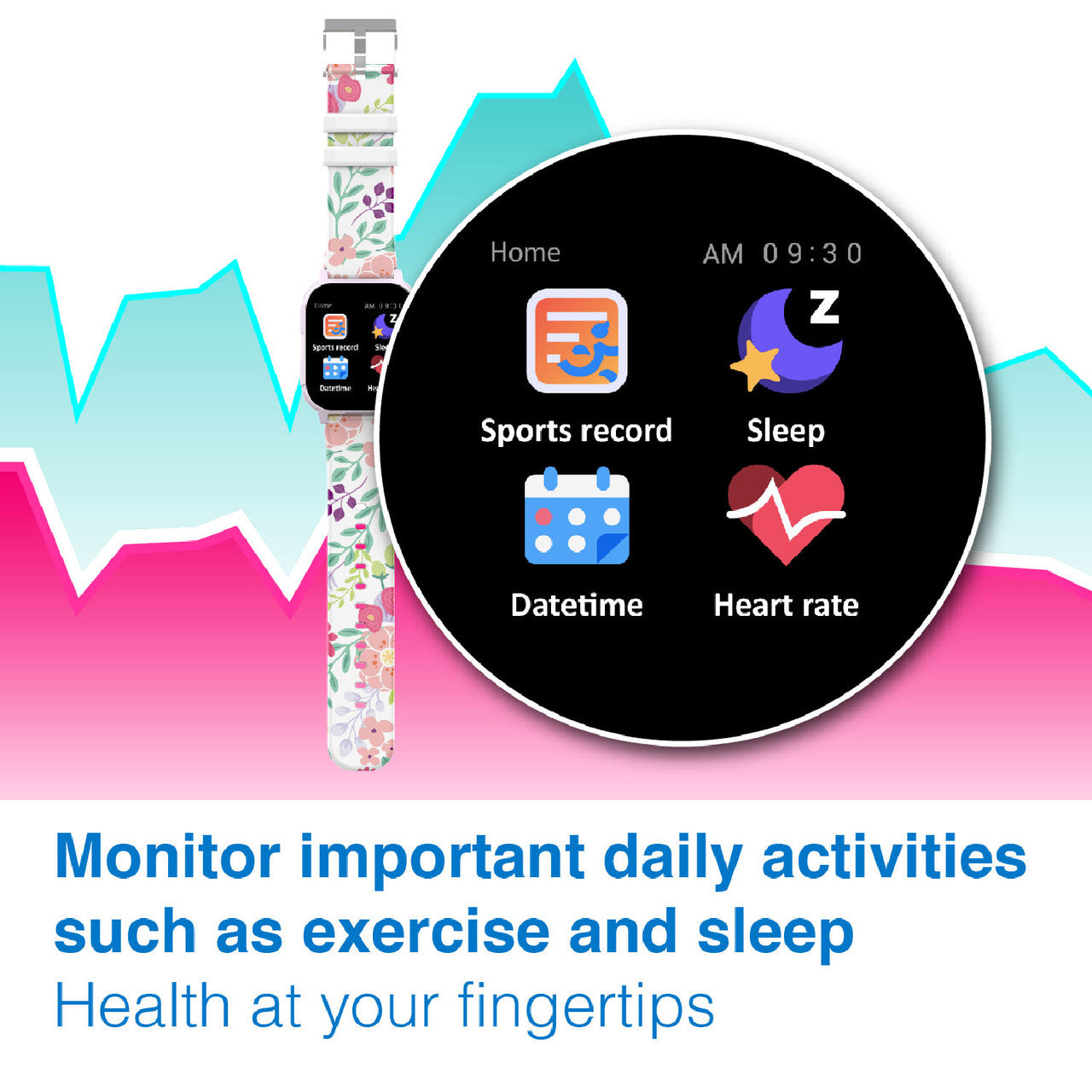 vFitness Momentum Floral Smartwatch - Image 8