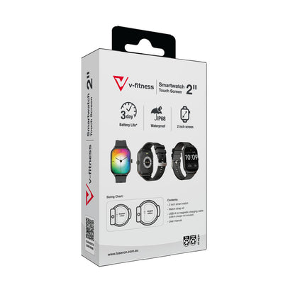 V-Fitness Smart Watch 2 Inch Touch Screen - Black - Image 6