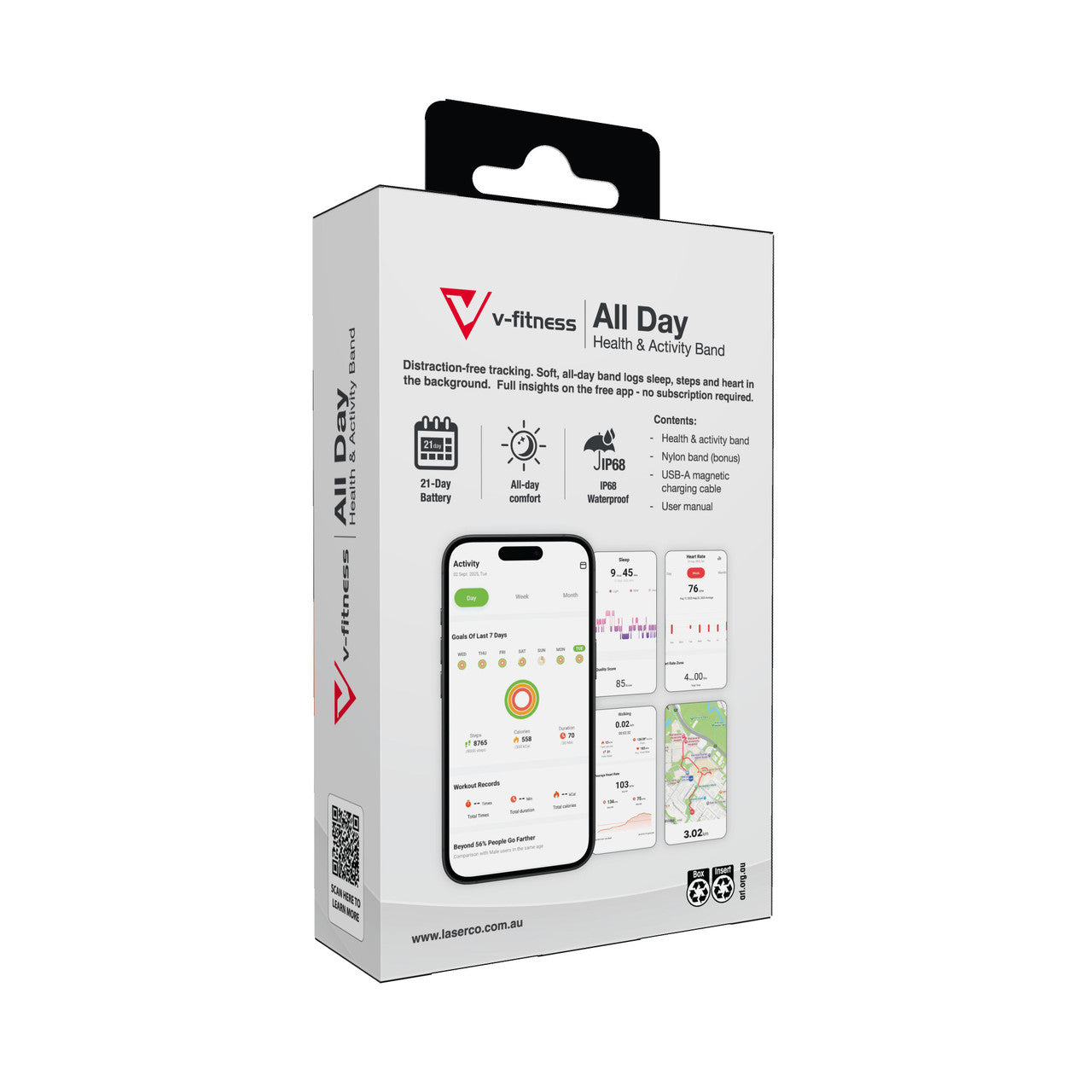 V-Fitness Smart Band Black - Image 5