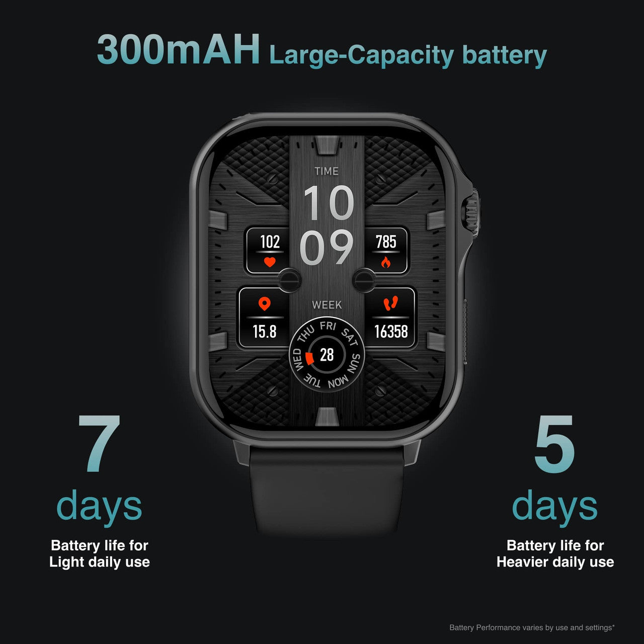 V-Fitness Smart Watch GPS and 2.1 inch Black - Image 7