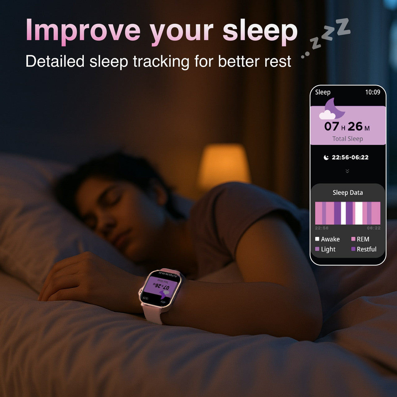 V-Fitness Smart Watch GPS and 2.1 inch Pink - Image 4