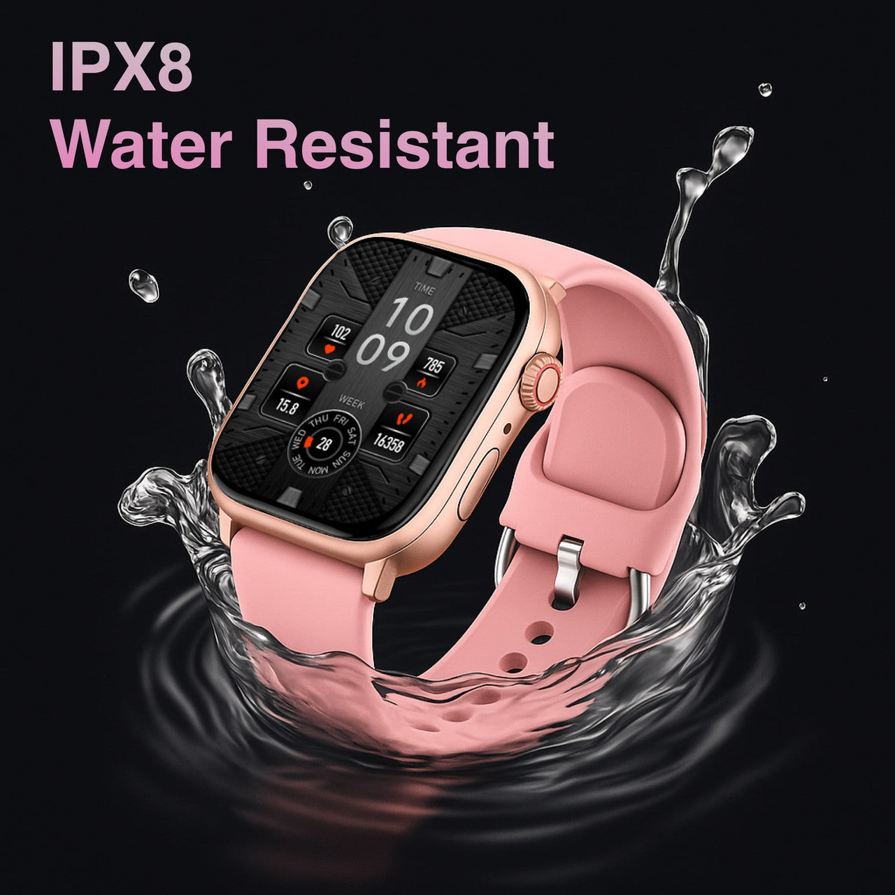 V-Fitness Smart Watch GPS and 2.1 inch Pink - Image 5