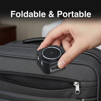 Laser 3 in 1 Foldable Wireless Charging Stand Black - Image 6