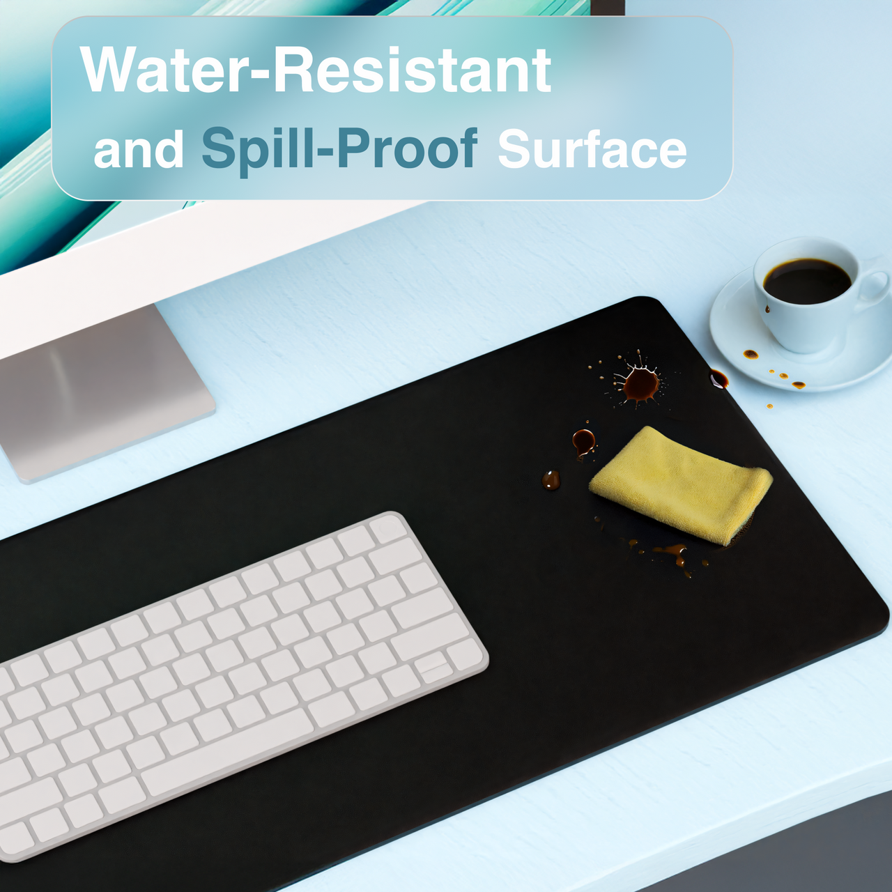 Laser Wireless Charging Desk Mat Black - Image 4