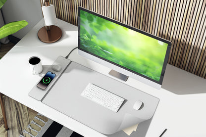 Laser Wireless Charging Desk Mat Grey - Image 3