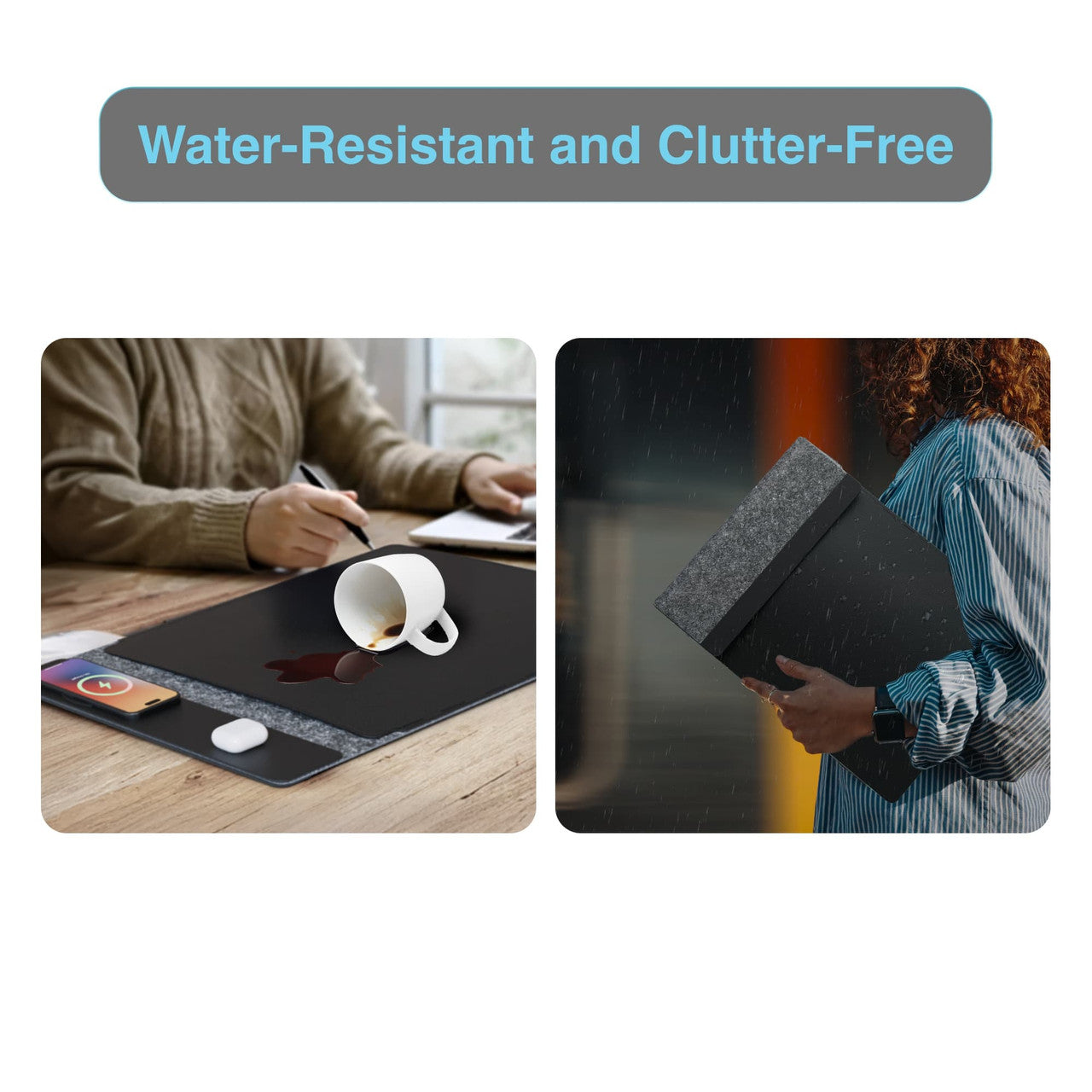 Laser Wireless Charging Laptop Sleeve Up to 16 Inch Black - Image 5