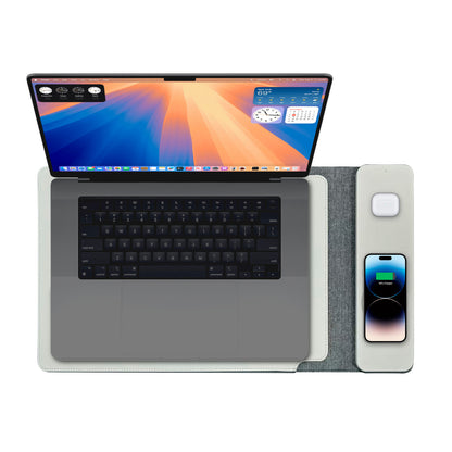 Laser Wireless Charging Laptop Sleeve Up to 16 Inch Grey - Image 2
