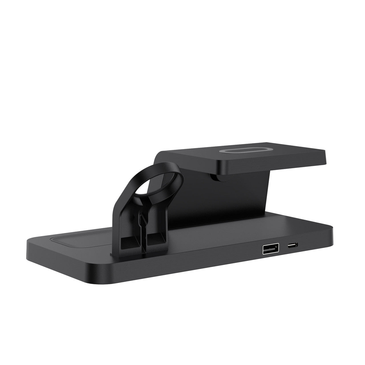 Laser 3-in-1 Wireless Charging Station with Alarm Clock - Black - Image 5