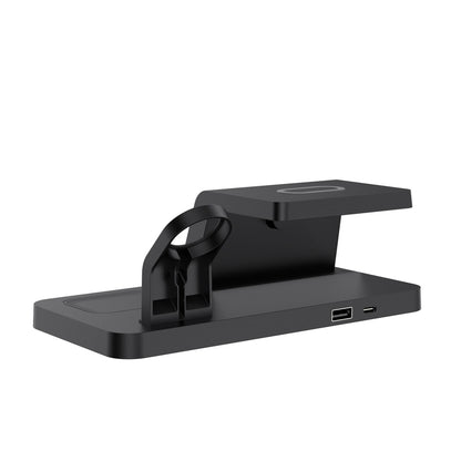 Laser 3-in-1 Wireless Charging Station with Alarm Clock - Black - Image 5