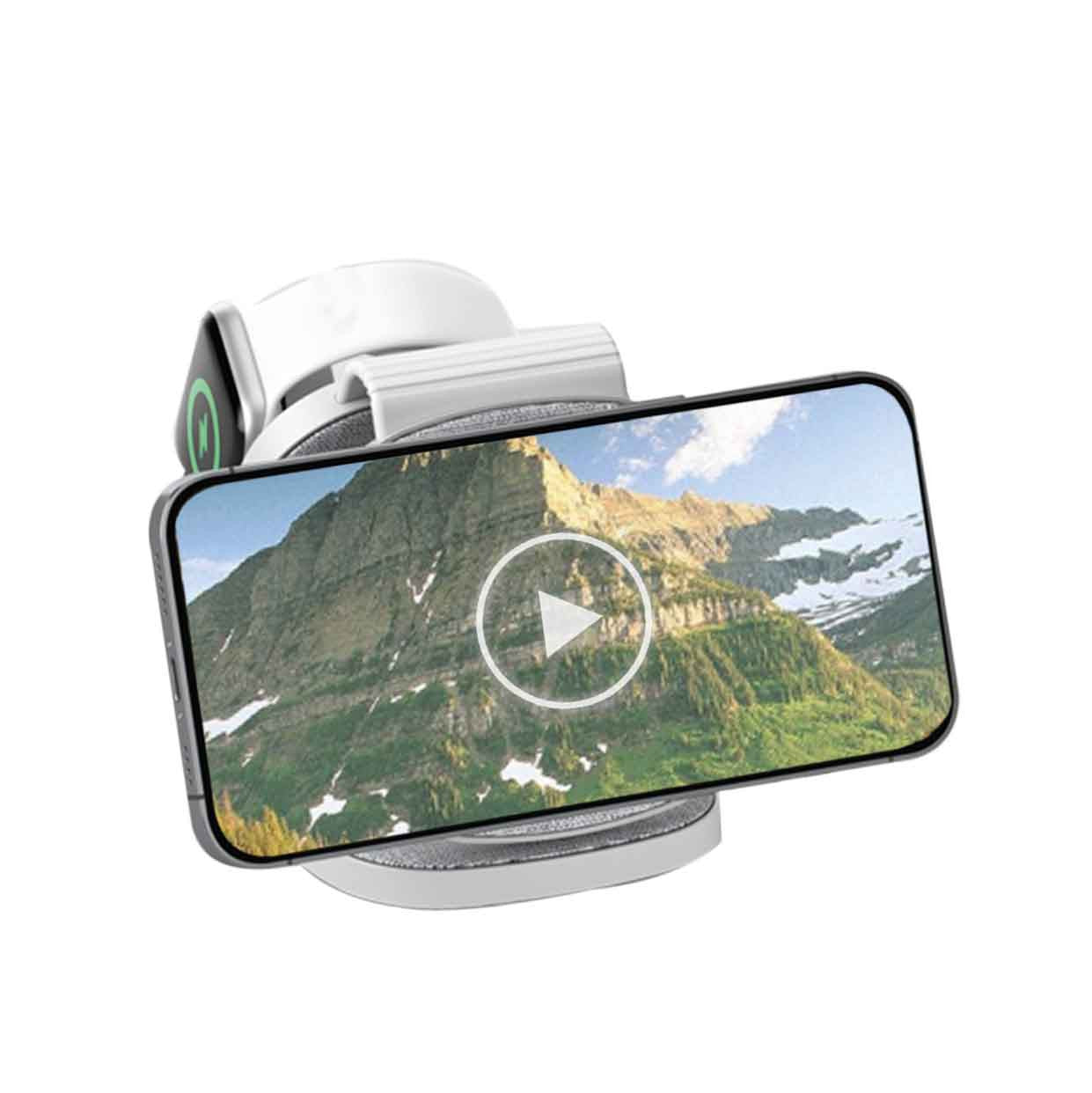 Laser 3-in-1 Travel Wireless Charging Pad for Apple - Image 4