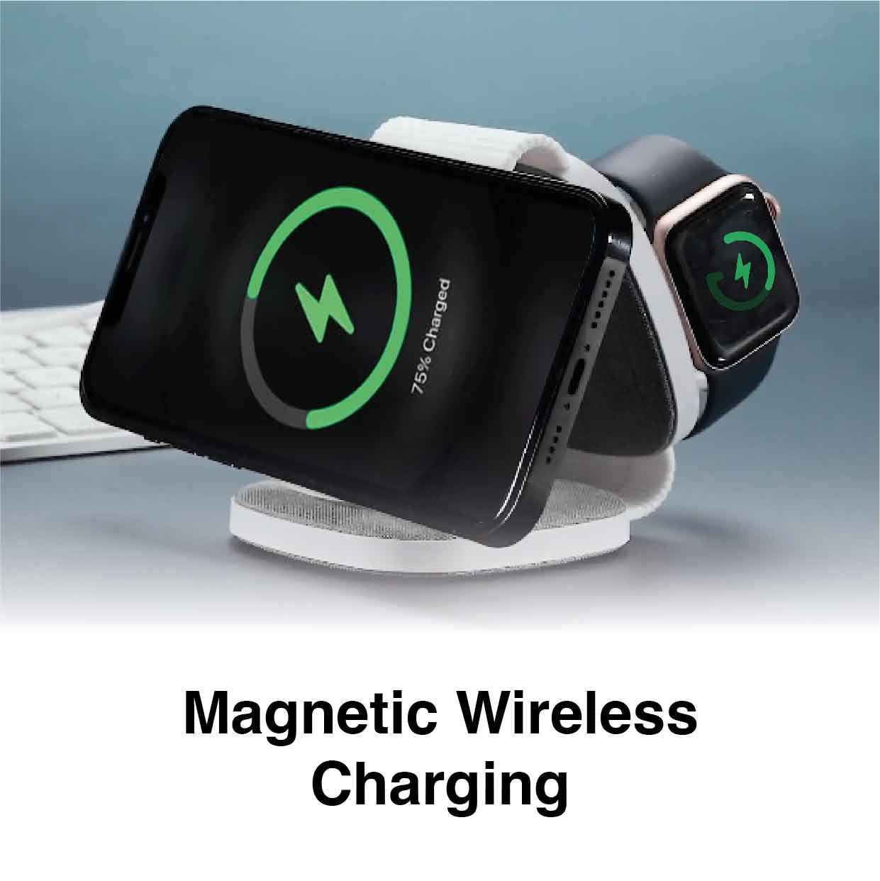 Laser 3-in-1 Travel Wireless Charging Pad for Apple - Image 5
