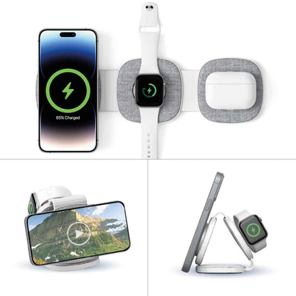 Laser 3-in-1 Travel Wireless Charging Pad for Apple - Image 7