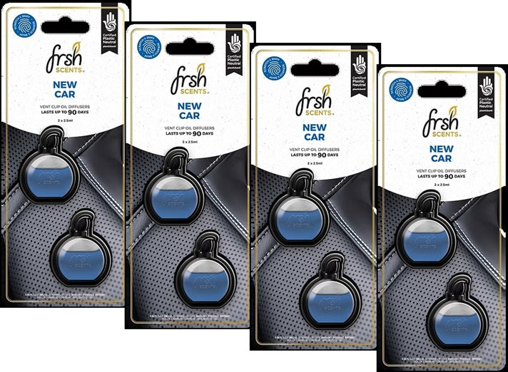 Car Air Freshener Clip New Car Fragrance FrshScents Mini Vent Odor Eliminator Twin Pack x 4 - Image 2