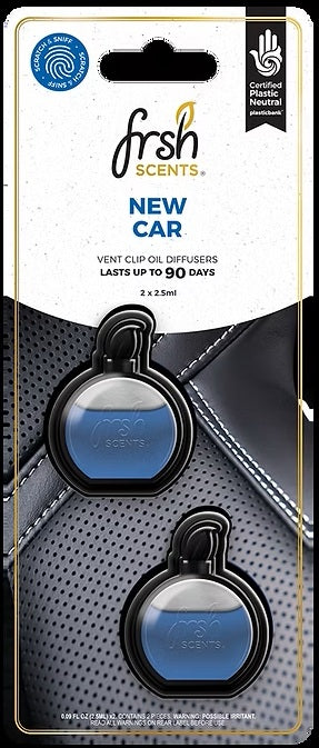 Car Air Freshener Clip New Car Fragrance FrshScents Mini Vent Odor Eliminator Twin Pack x 4 - Image 4