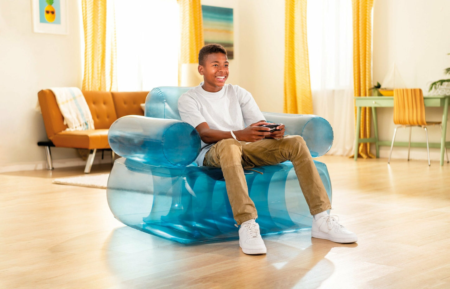 Intex Transparent Blue Inflatable Armchair 66503 - Image 2