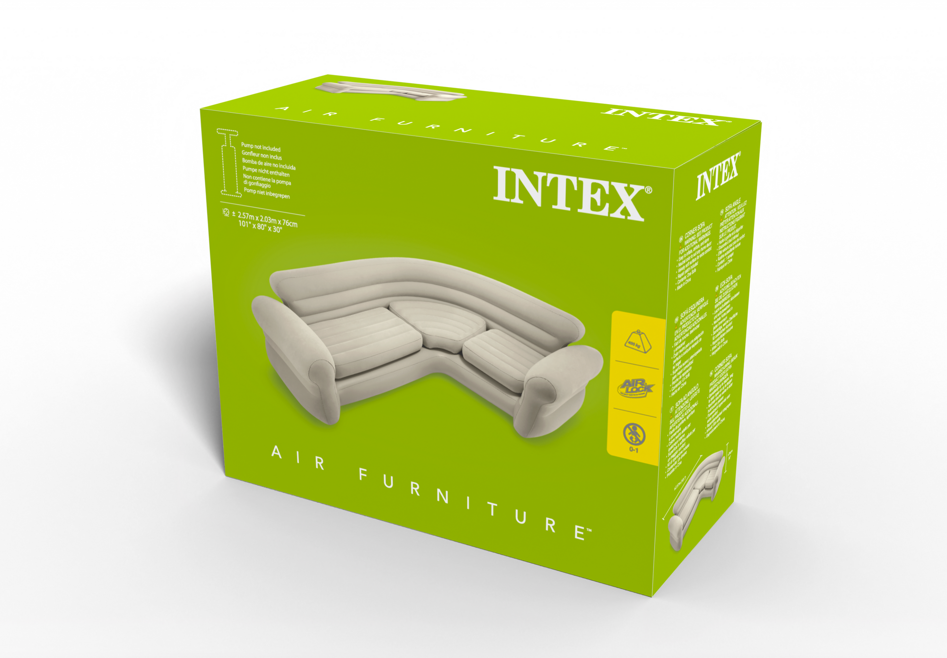 Intex Corner Sofa L-Shaped Inflatable Couch 68575 - Image 3