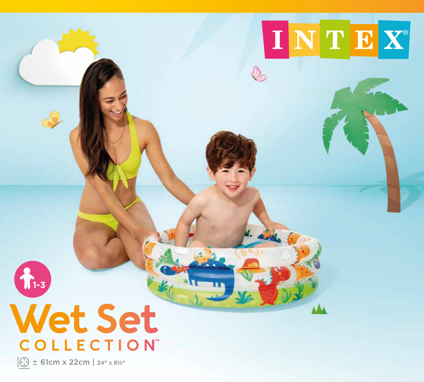 Intex Dino Buddies 3-Ring Inflatable Kiddie Pool 57106 - Image 3