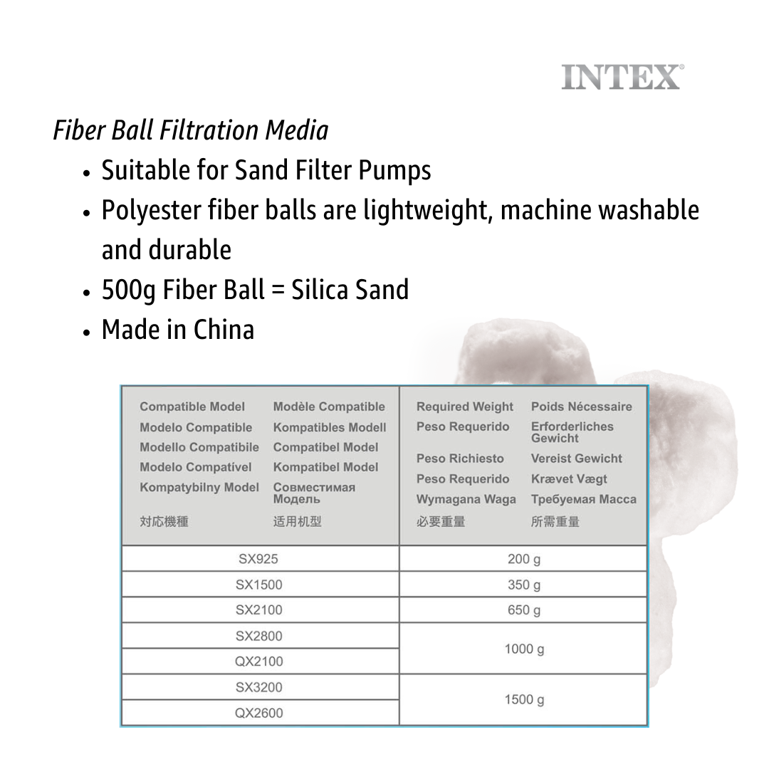 Intex Fiber Ball Filtration Replacement Ball 500g 29045 - Image 7