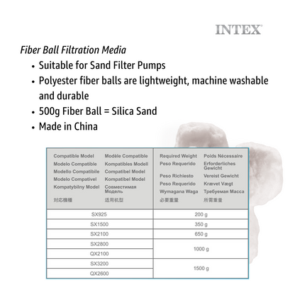 Intex Fiber Ball Filtration Replacement Ball 500g 29045 - Image 7