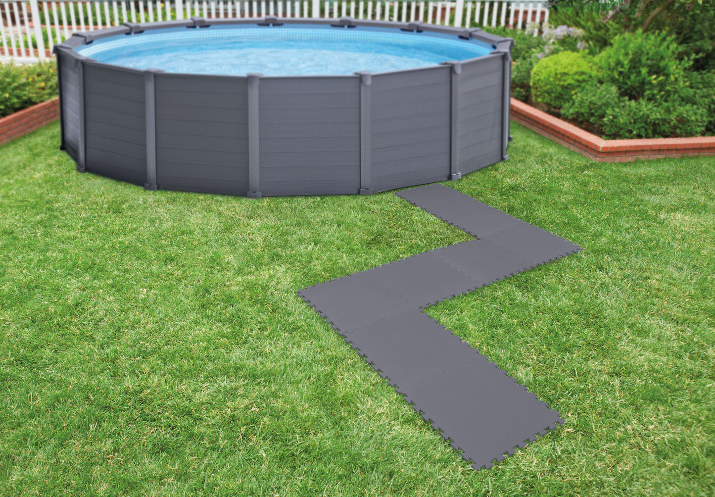 Intex Gray Padded Floor Protector Interlocking 8 x 50x50x0.5cm 29084 - Image 4