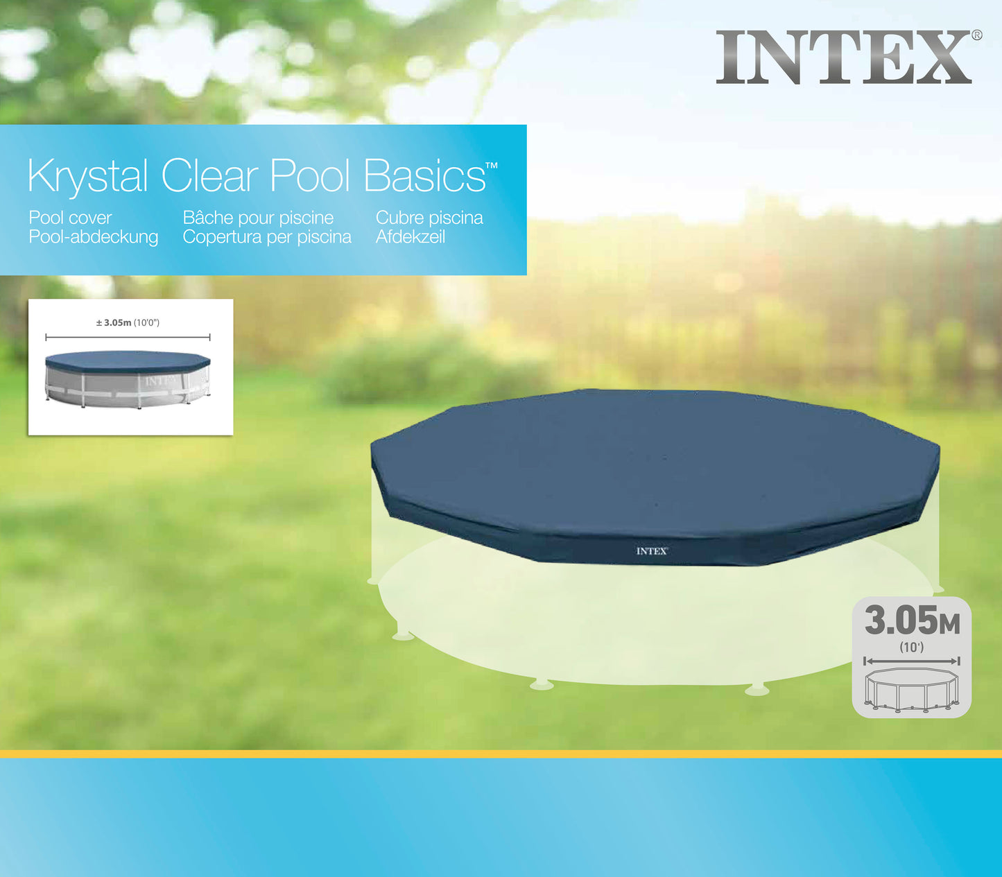 Intex Frame Pool Cover 305cm 28030 - Image 3