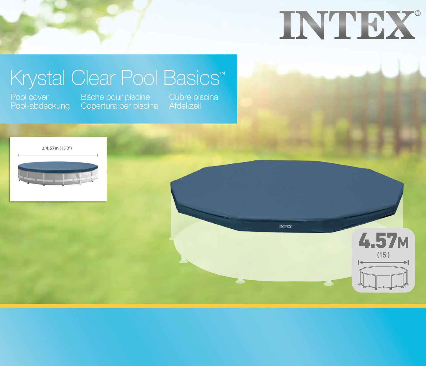 Intex Frame Pool Cover 457cm 28032 - Image 3