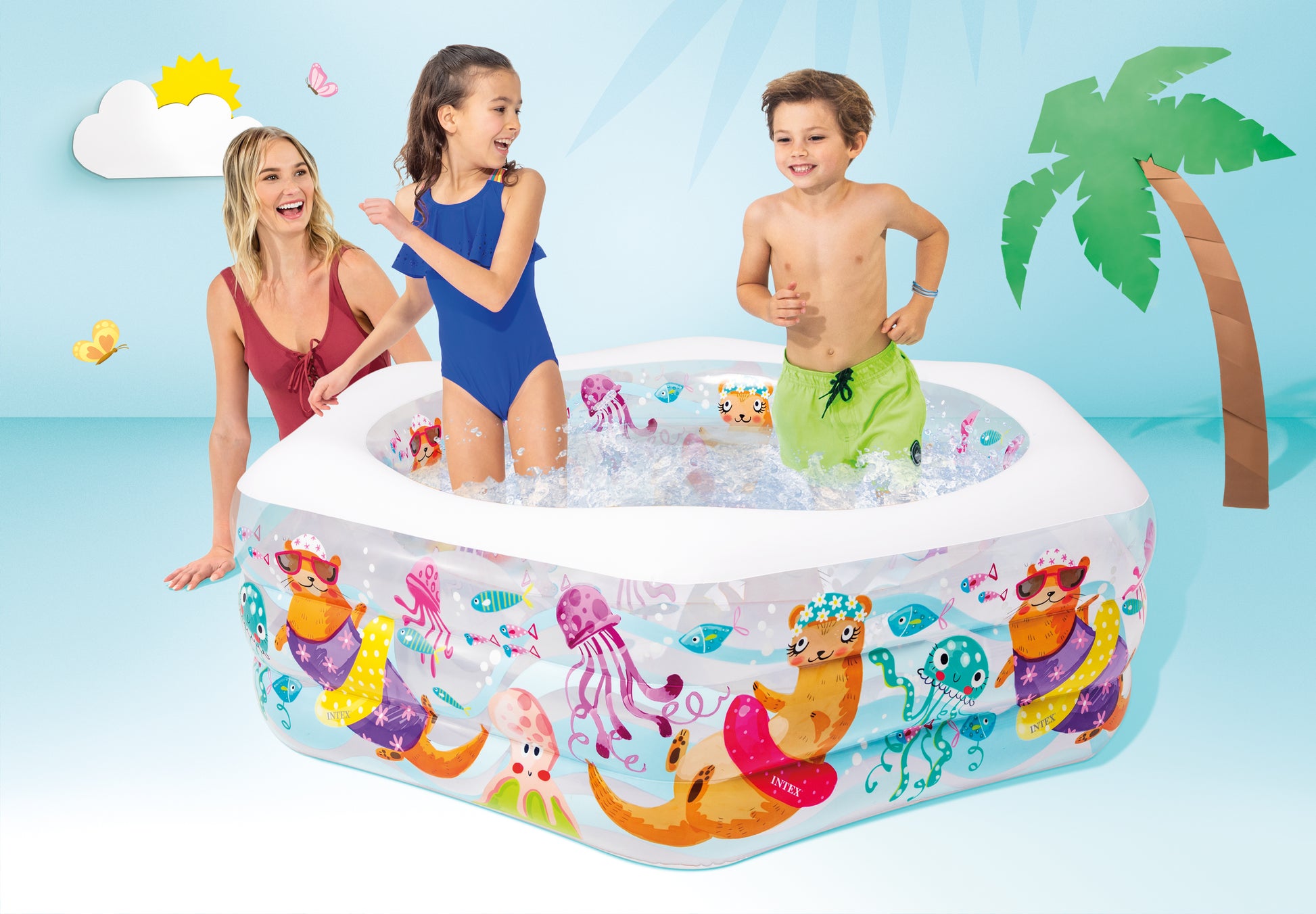 INTEX Deluxe Happy Otter Pool 1191cm x 178cm x x61cm 56493 - Image 3
