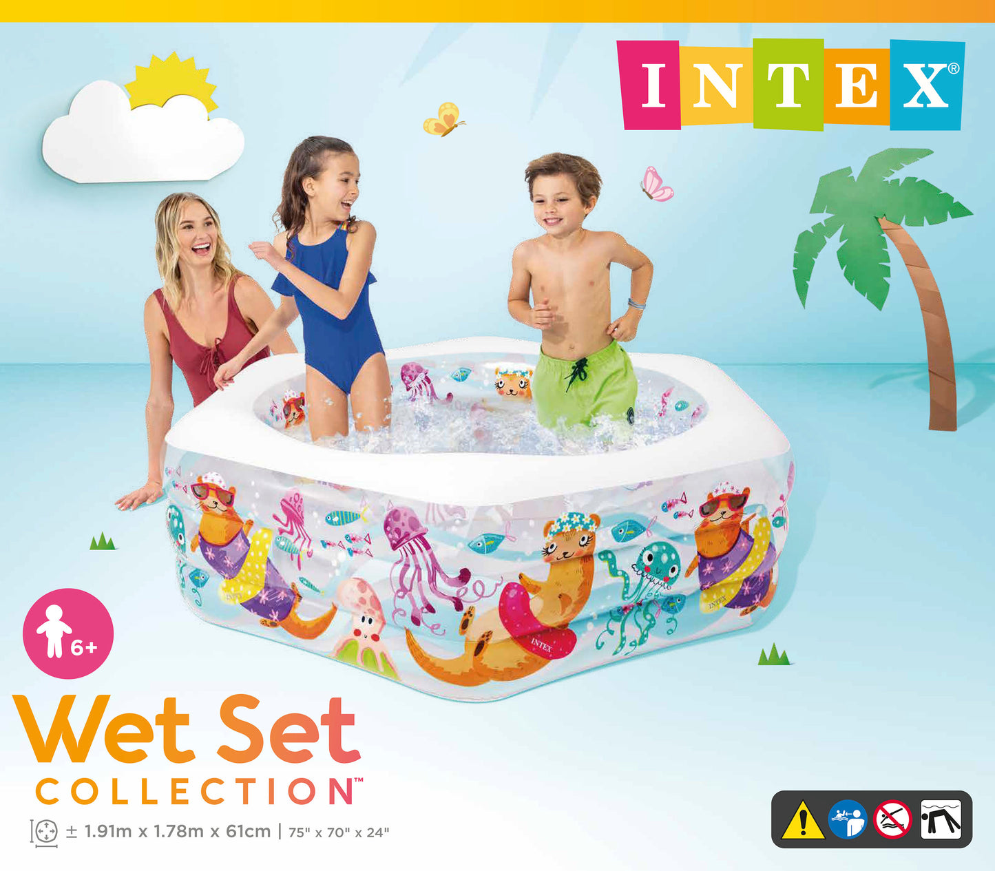 INTEX Deluxe Happy Otter Pool 1191cm x 178cm x x61cm 56493 - Image 6
