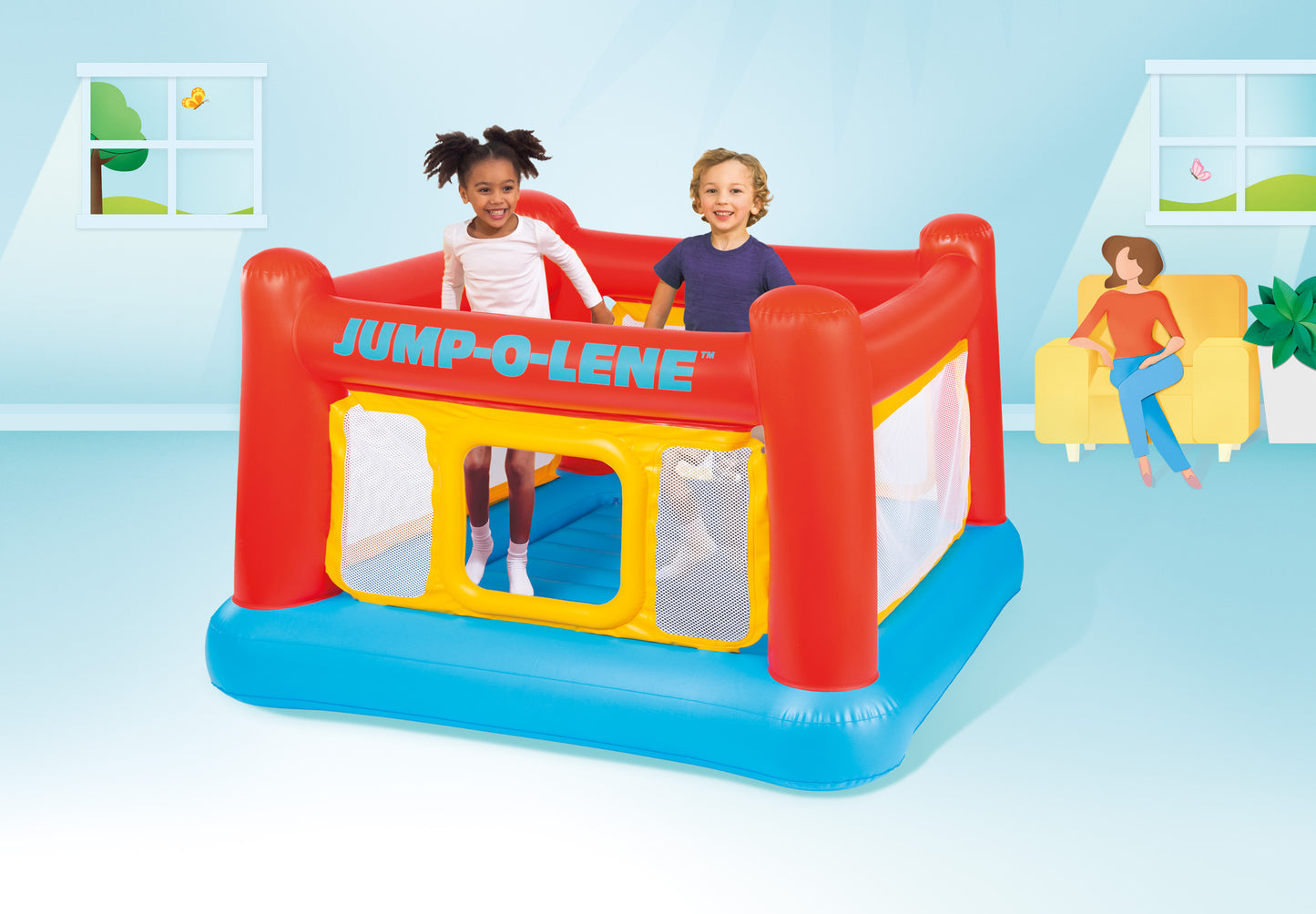 Intex Jump-O-Lene Inflatable Bouncer Play House 48260 - Image 3