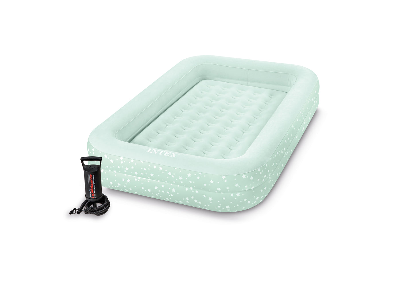 Intex Kidz Inflatable Travel Bed set with Hand Pump - Stars. Great for Travel 66810 - Image 3